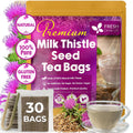 Premium Milk Thistle Tea Bags, 100% Natural & Pure from Milk Thistle Seeds. Milk Thistle Seed Herbal Tea. Milk Thistle Seed Tea. Made with Natural Material Tea Bags. No Sugar, No Caffeine, No Gluten, Vegan.